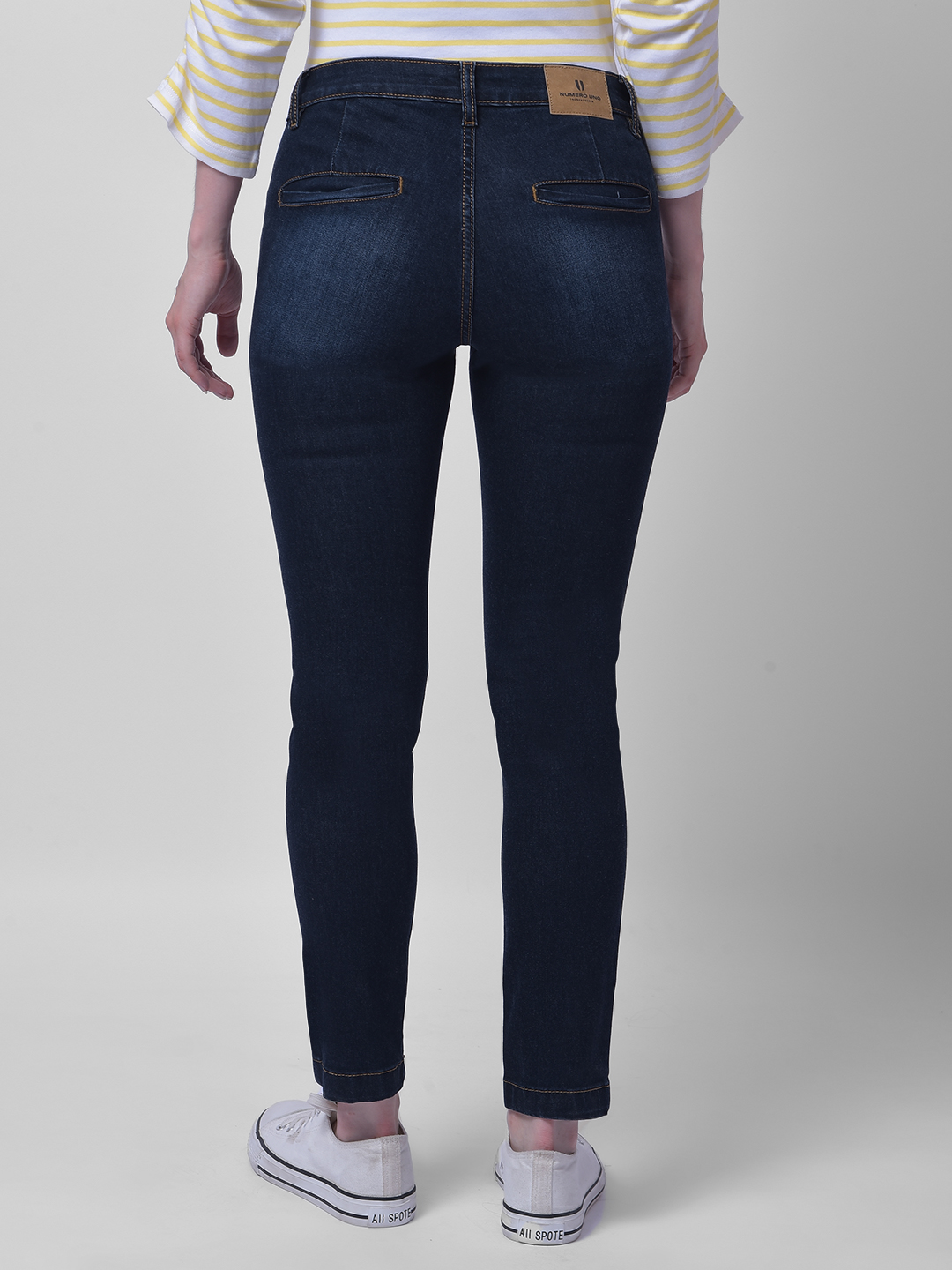 Numero Uno Women Dark Indigo Mid-Rise Skinny Sustainable Jeans